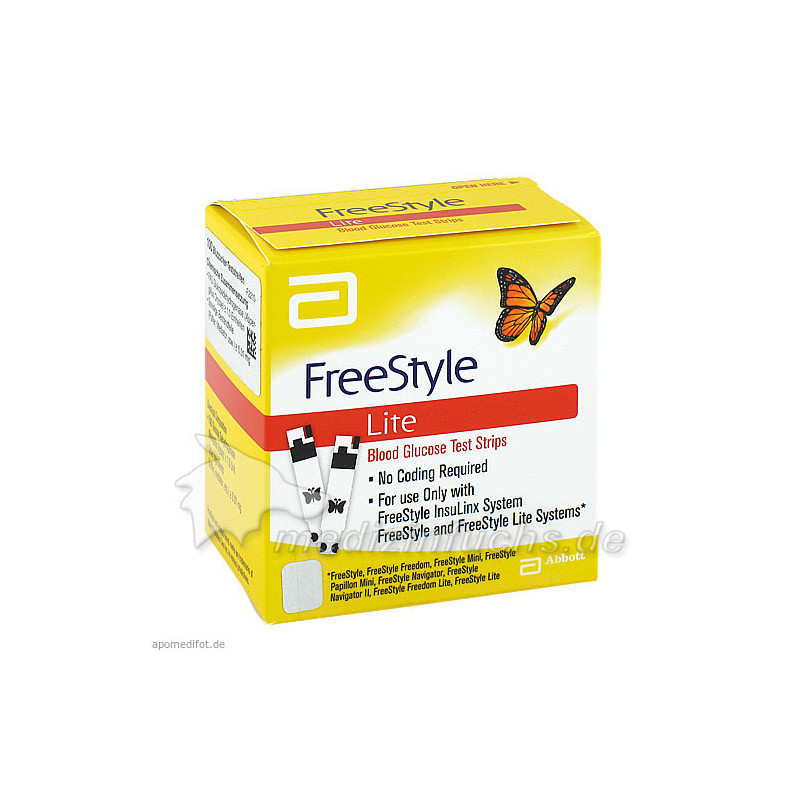 Freestyle Lite Teststreifen ohne codieren, 100 ST – PZN 3273721