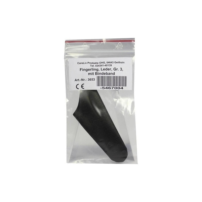Fingerling Leder mit Bindeband Gr.3, 1 ST – PZN 5467004
