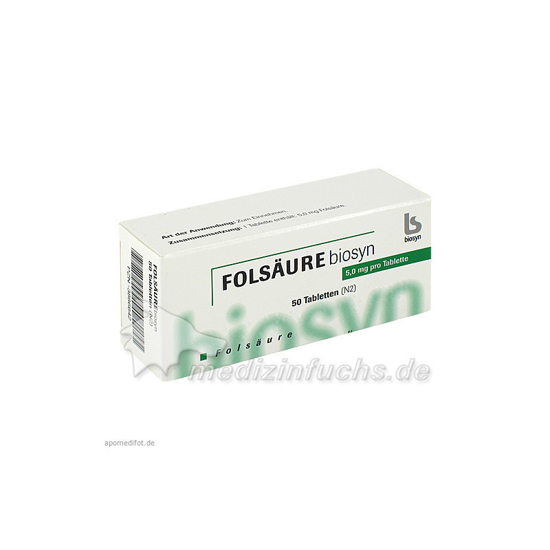 FOLSAEURE 5MG, 50 ST – PZN 3886642