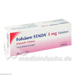 Folsäure STADA 5mg Tabletten, 50 ST – PZN 1328607