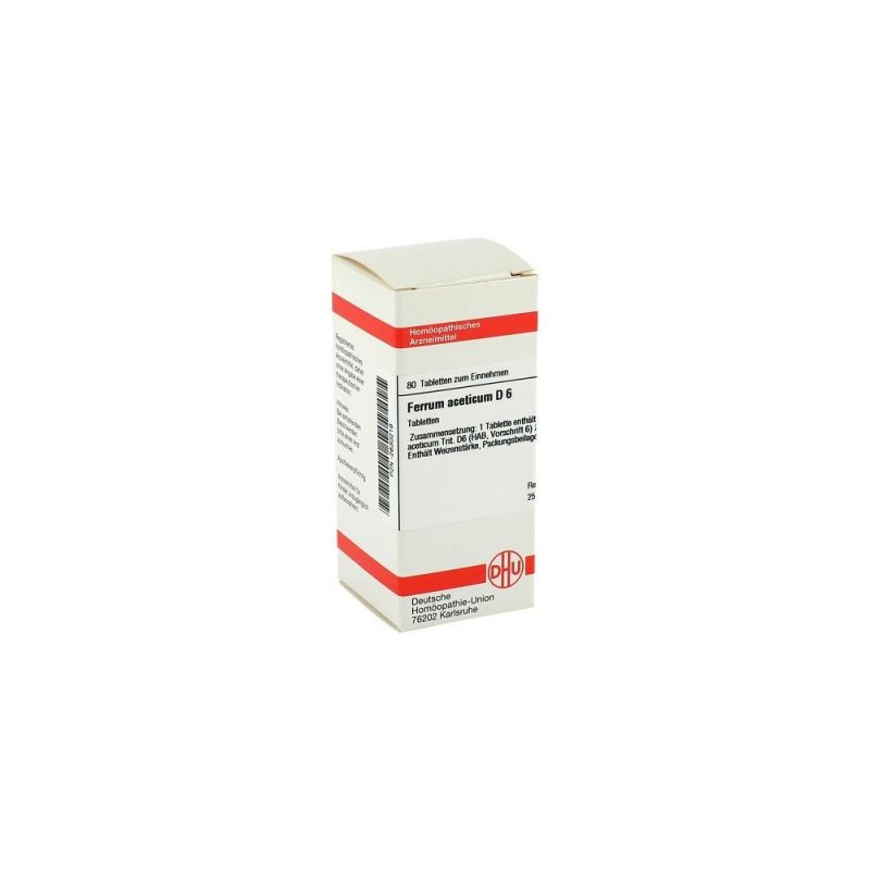 Ferrum Aceticum D 6 Tabletten (80 stk) – PZN 2630219