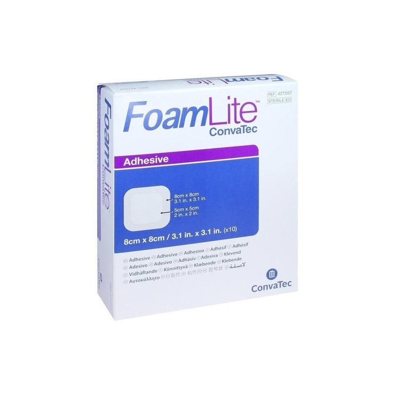 Foam Lite ConvaTec adhäsiv 8x8cm, 10 ST – PZN 12358942