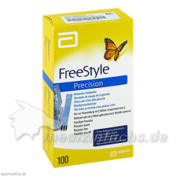 FreeStyle Precision Blutzucker Teststr. o. Codier., 100 ST – PZN 9605118