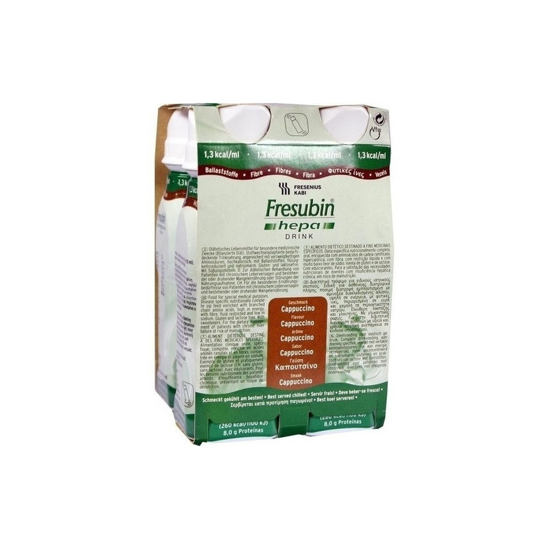 Fresubin hepa DRINK Cappucino Trinkflasche, 4X200 ML – PZN 167527
