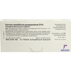FERRUM MET PRAEP D10, 8X1 ML – PZN 1622063