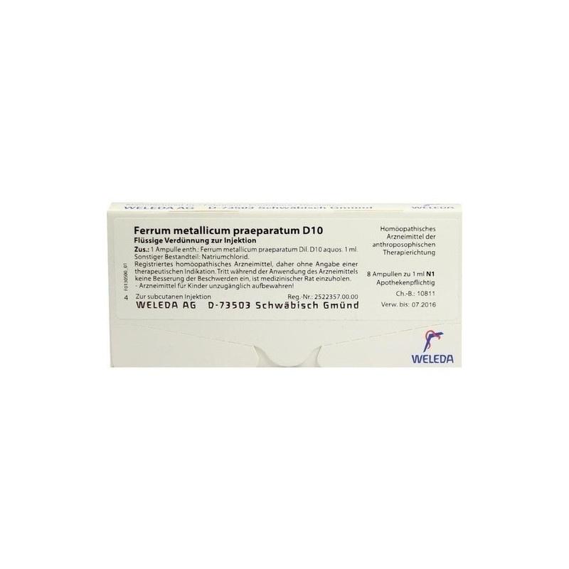 FERRUM MET PRAEP D10, 8X1 ML – PZN 1622063