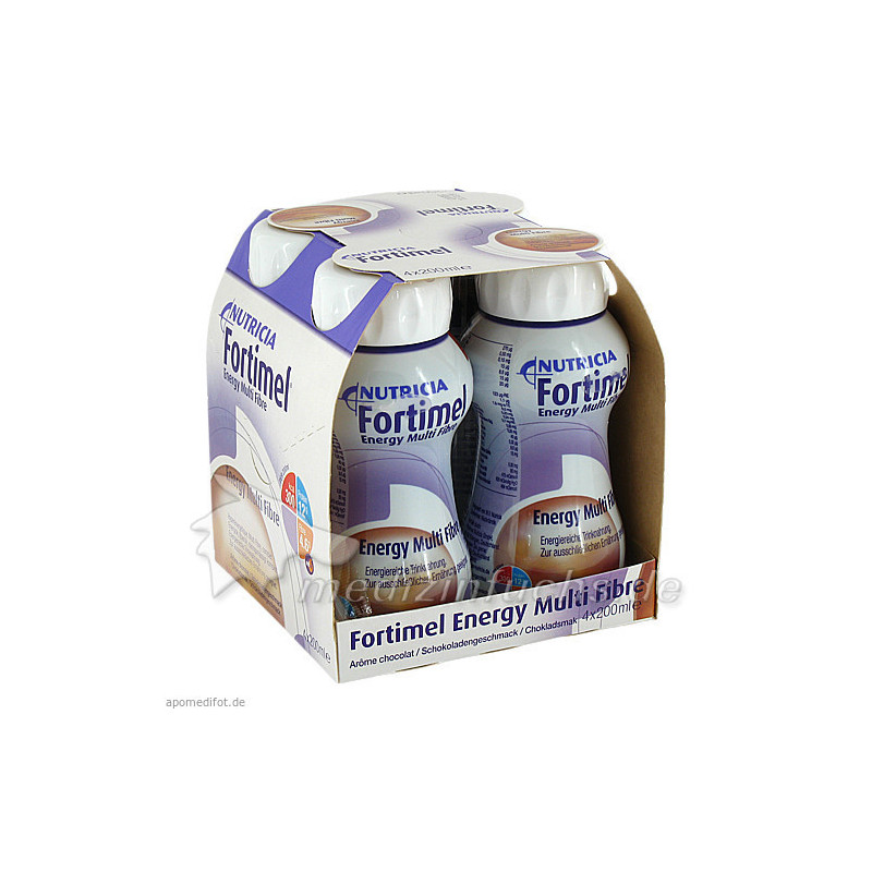 Fortimel Energy Multi Fibre Schokoladengeschmack, 4X200 ML – PZN 1125229