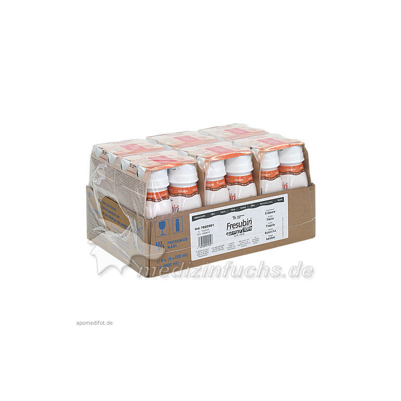 Fresubin energy fibre DRINK Erdbeere Trinkflasche, 6X4X200 ML – PZN 6698616