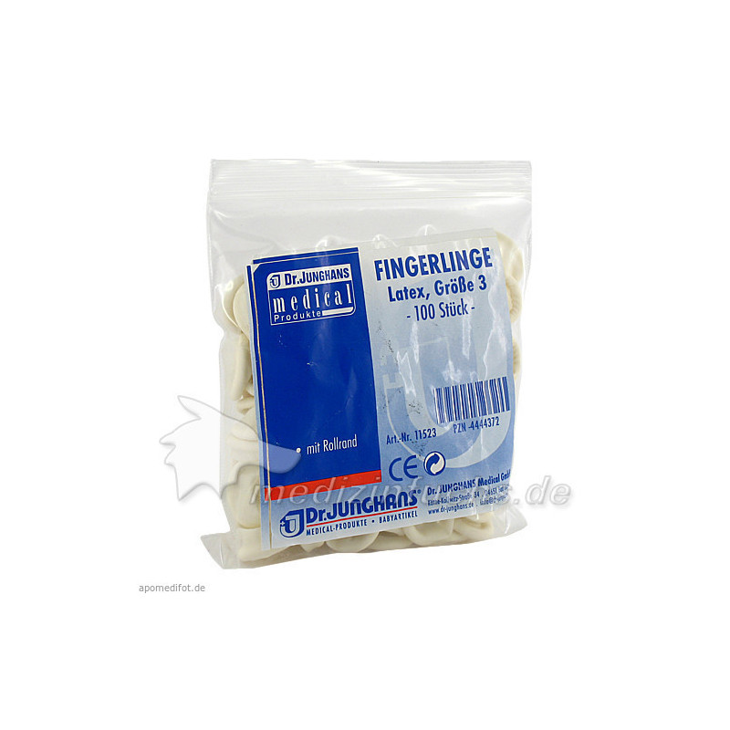FINGERLINGE LATEX GR 3, 100 ST – PZN 4444372