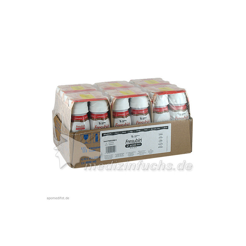 Fresubin 2 kcal Fibre DRINK Lemon Trinkflasche, 24X200 ML – PZN 6964673