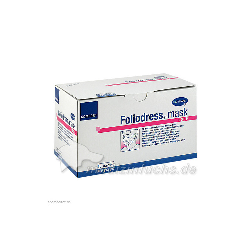 Foliodress mask Comfort Loop blau OP-Masken, 50 ST – PZN 2855237