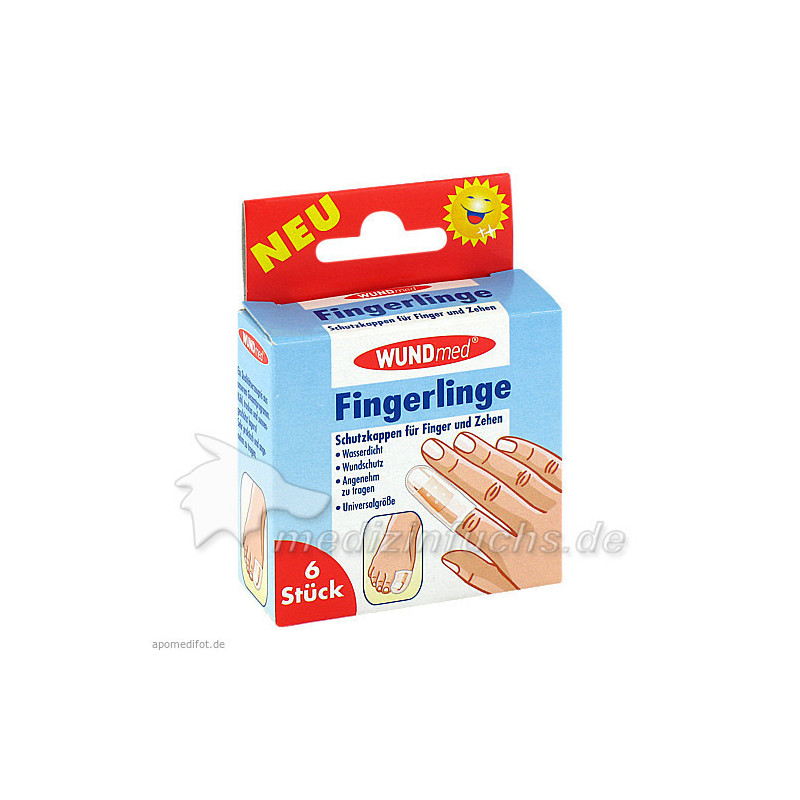 Fingerlinge Schutzkappen f.Finger+Zehen, 6 ST – PZN 1114415
