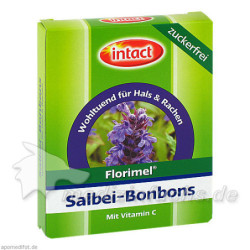 FLORIMEL SALBEIBONBONS ZUCKERFREI MIT VIT. C, 40 G – PZN 3508532