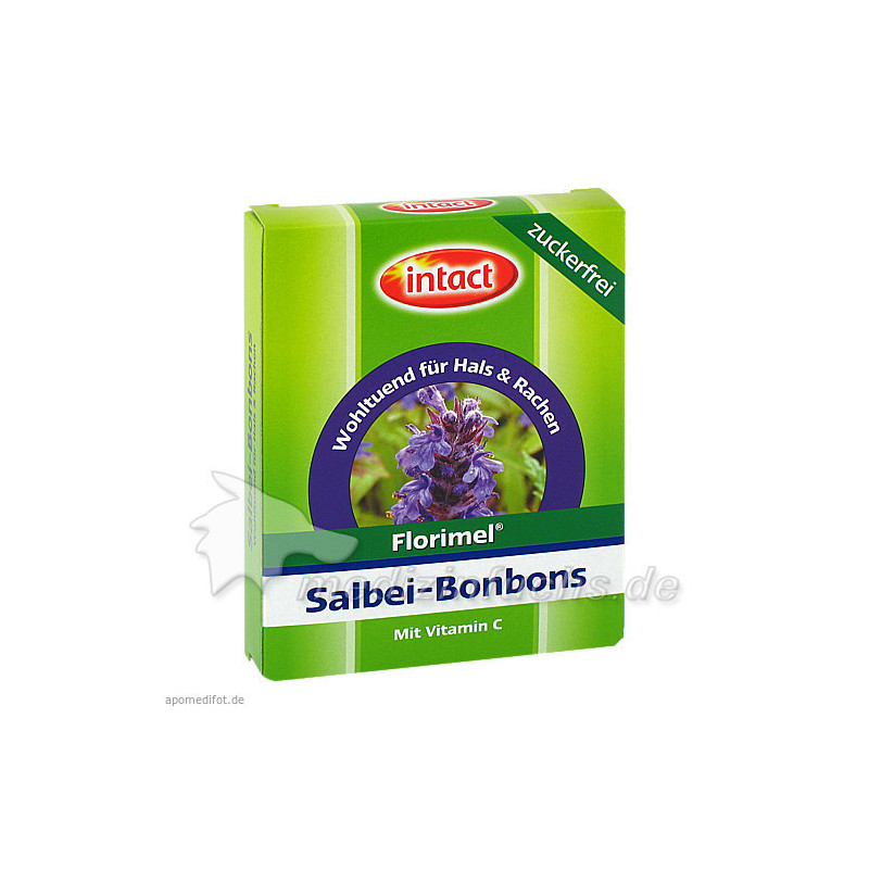 FLORIMEL SALBEIBONBONS ZUCKERFREI MIT VIT. C, 40 G – PZN 3508532