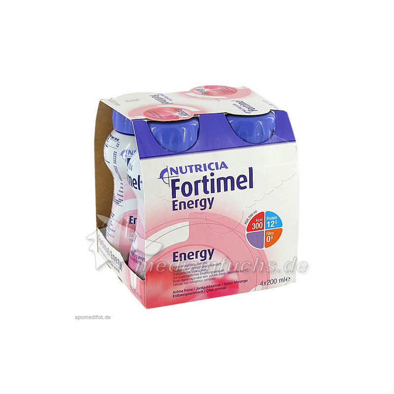 Fortimel Energy Erdbeergeschmack, 4X200 ML – PZN 1125318