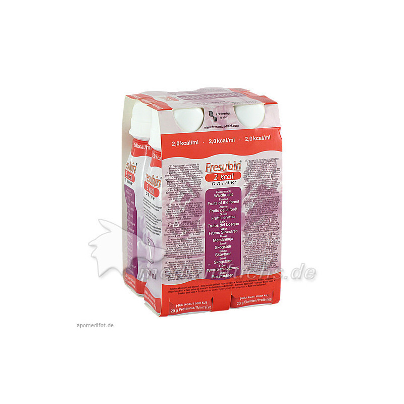 Fresubin 2 kcal DRINK Waldfrucht Trinkflasche, 4X200 ML – PZN 63785