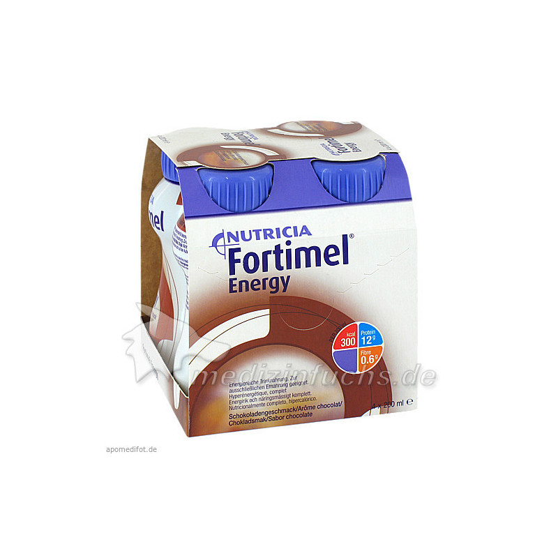 Fortimel Energy Schokoladengeschmack, 4X200 ML – PZN 1125413
