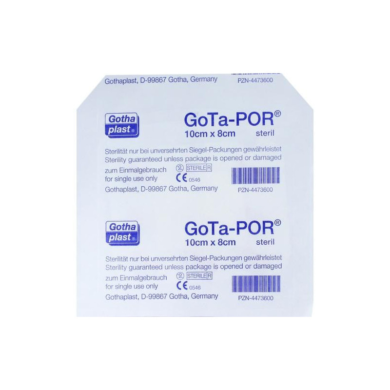 GoTa-POR Wundpflaster steril 100mmx80mm, 1 ST – PZN 4473600
