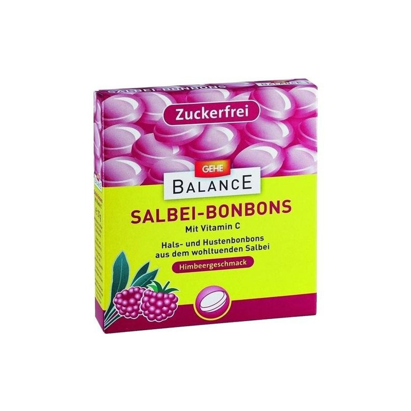 GEHE BALANCE Salbeibonbons zf Himbeer-Geschmack, 37 G – PZN 7362545
