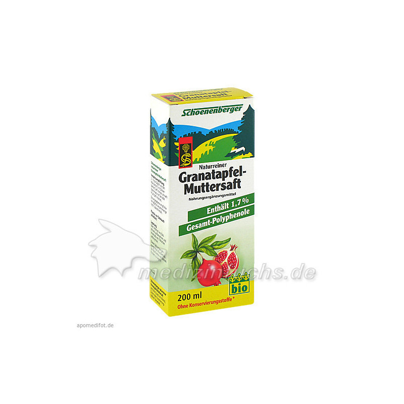 GRANATAPFEL MUTTERSAFT SCHOENENBERGER, 200 ML – PZN 699715