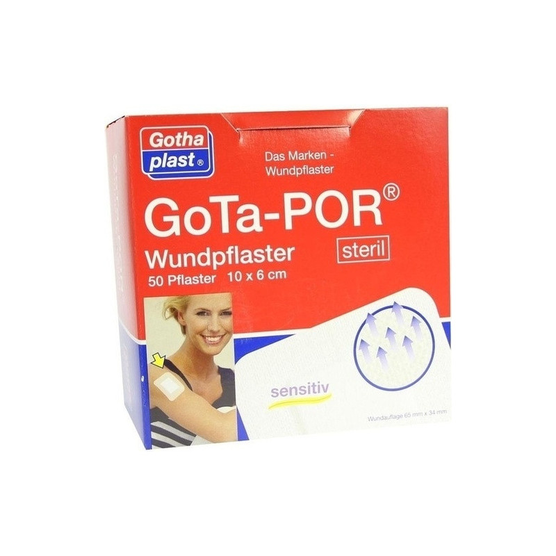 GoTa-POR Wundpflaster steril 100mmx60mm, 50 ST – PZN 4473592