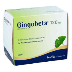 Gingobeta 120 mg Filmtabletten (120 stk) – PZN 12461686