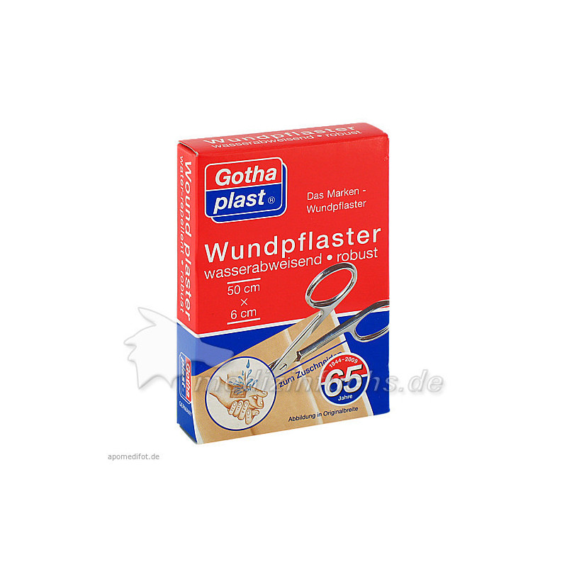 Gothaplast Wundpflaster wasserabw.robust 0.5mx6cm, 1 ST – PZN 7464760