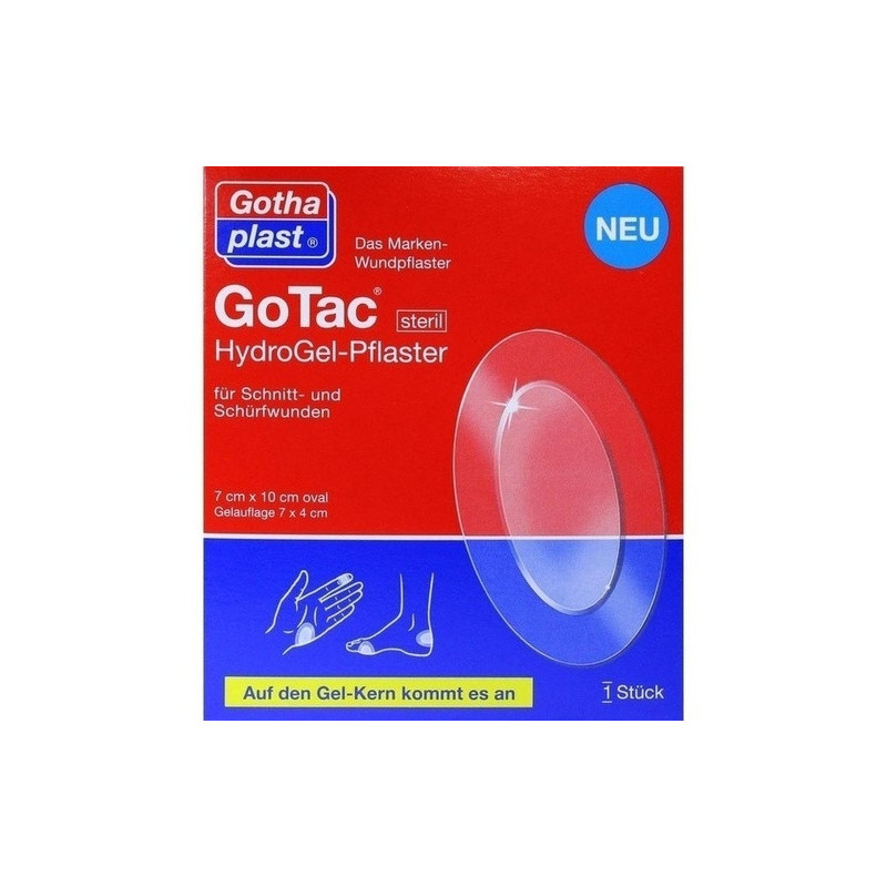 GoTac HydroGel-Pflaster 10cmx7cm steril, 1 ST – PZN 10313444