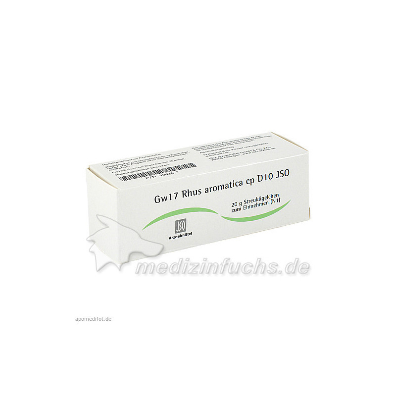 Gw17 Rhus aromatica cp D10 JSO, 20 G – PZN 4943477