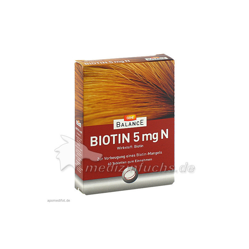 GEHE BALANCE Biotin 5mg N, 60 ST – PZN 4987210