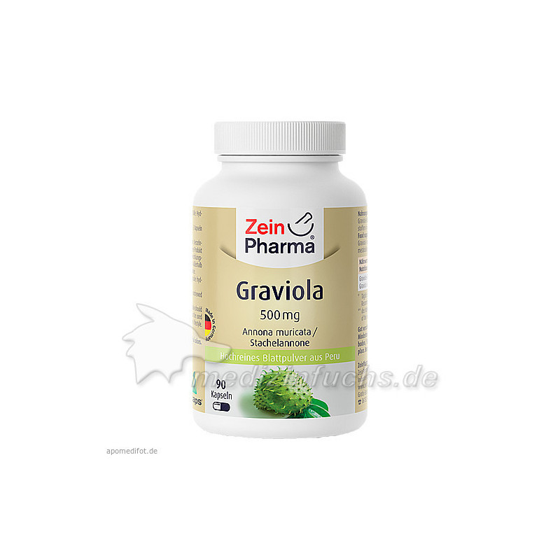 Graviola Kapseln 500mg je Kap.reines Blattpul.Peru, 90 ST – PZN 10326004