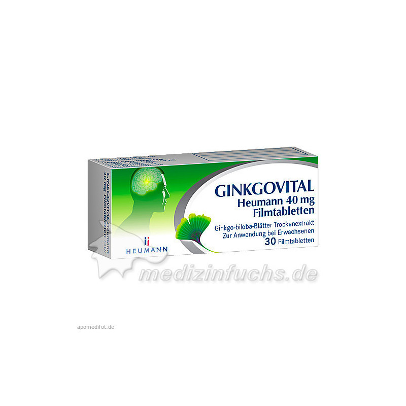 Ginkgovital Heumann 40 mg Filmtabletten, 30 ST – PZN 11521305
