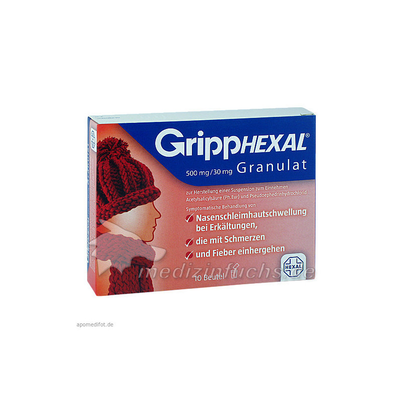 GrippHEXAL 500mg/30mg Granulat, 10 ST – PZN 3069268