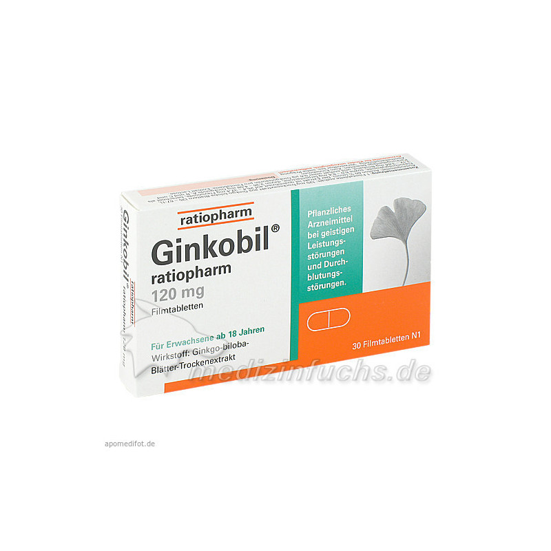 GINKOBIL ratiopharm 120 mg Filmtabletten, 30 ST – PZN 6680869