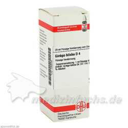 GINKGO BILOBA D 4, 20 ML – PZN 2899298