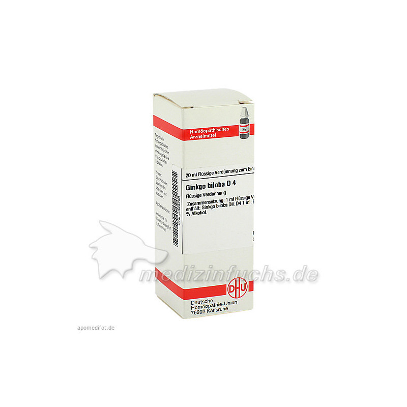 GINKGO BILOBA D 4, 20 ML – PZN 2899298