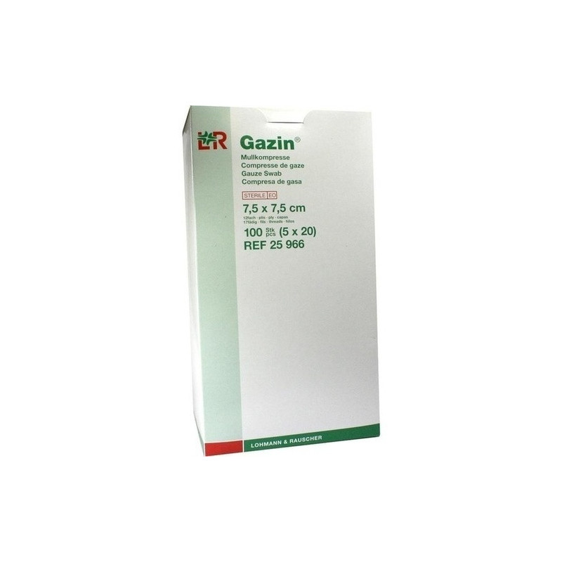 Gazin Kompresse 7.5x7.5cm 12fach steril, 5X20 ST – PZN 1163678
