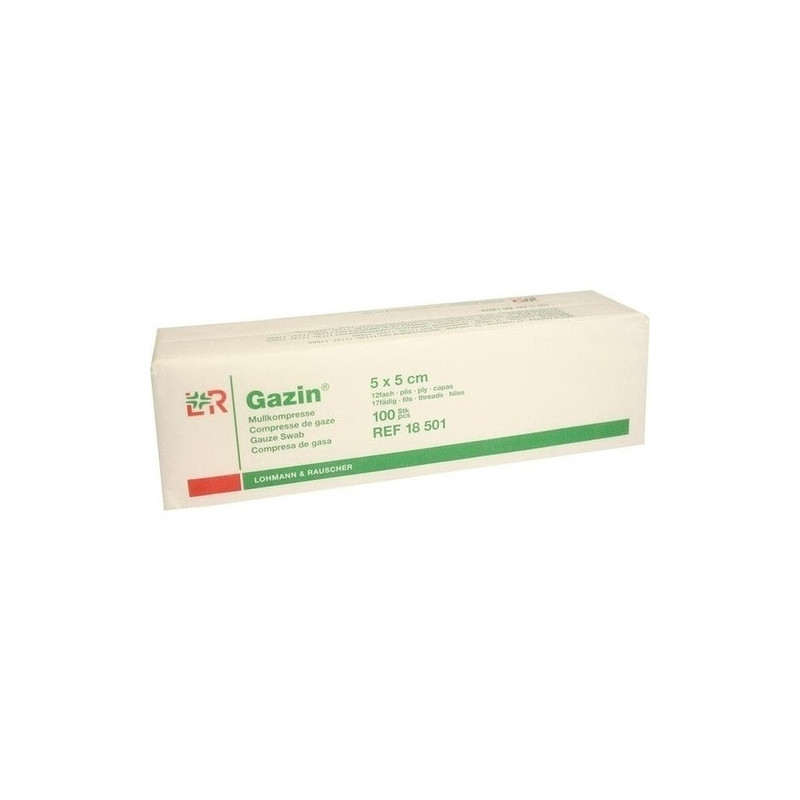 GAZIN Kompresse 5x5cm 12fach OP, 100 ST – PZN 3959364