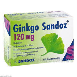 Ginkgo Sandoz 120mg Filmtabletten, 120 ST – PZN 1684012