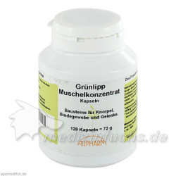 Grünlipp Muschelkonzentrat 500mg Kapseln, 120 ST – PZN 3928731
