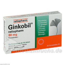 GINKOBIL ratiopharm 80 mg Filmtabletten, 30 ST – PZN 6680823