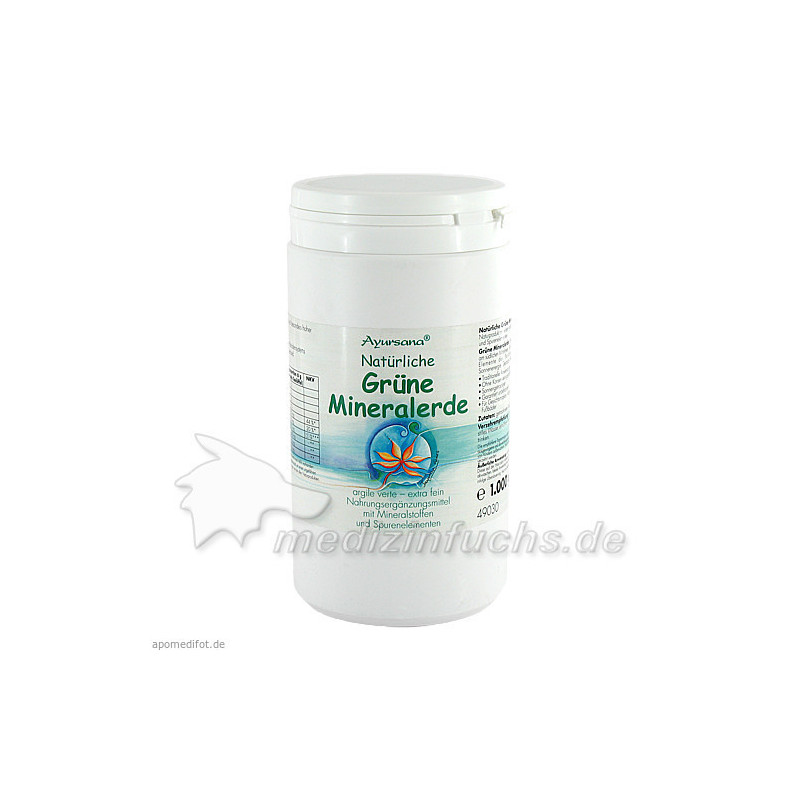 Grüne Tonerde Ayursana extra fein, 1 KG – PZN 4104096
