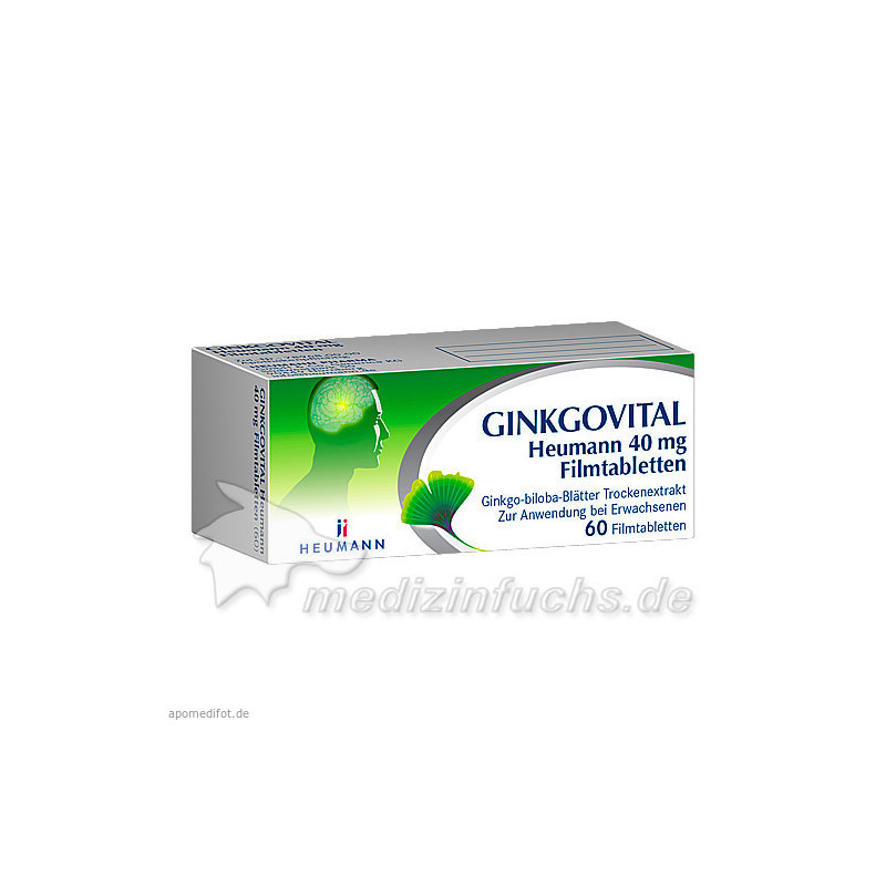 Ginkgovital Heumann 40 mg Filmtabletten, 60 ST – PZN 11521311