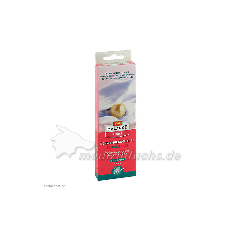 GEHE BALANCE Schwangerschafts-Schnelltest 25IE, 1 ST – PZN 5950491