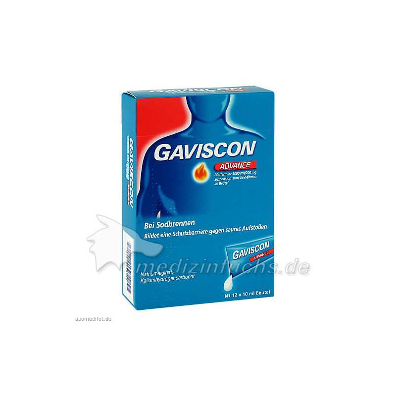 Gaviscon Advance Pfefferminz, 12X10 ML – PZN 2240760