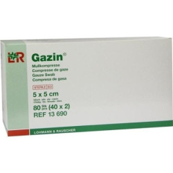 GAZIN Mullkompresse 5x5cm 12fach steril, 40X2 ST – PZN 1511688