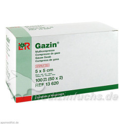 Gazin Kompresse 5x5cm 8fach steril, 50X2 ST – PZN 3449048