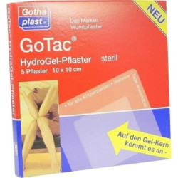 GoTac L Hydrogelpflaster 10cmx10cm steril, 5 ST – PZN 1990068