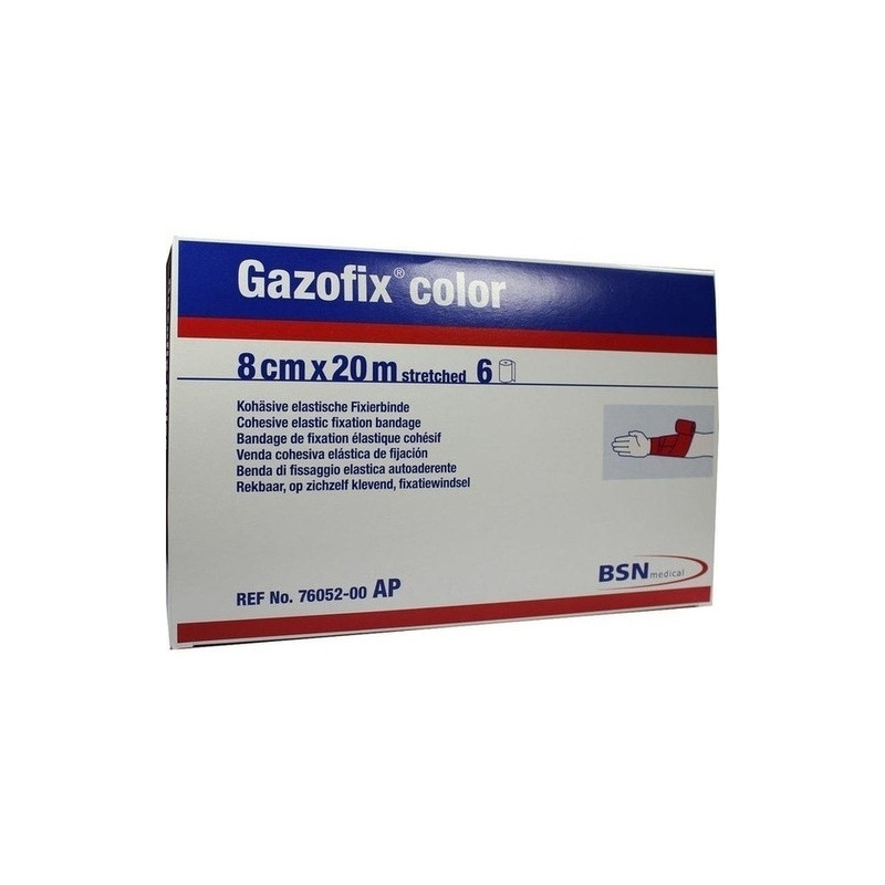 Gazofix color pink 20mX8cm, 6 ST – PZN 49727