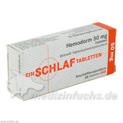 Hemodorm 50mg Einschlaf-Tabletten, 20 ST – PZN 3078669
